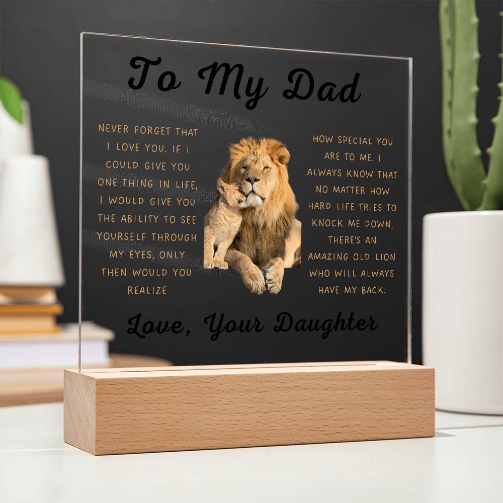 To my Dad | Acrylic Square Plaque | Gifts for Dad