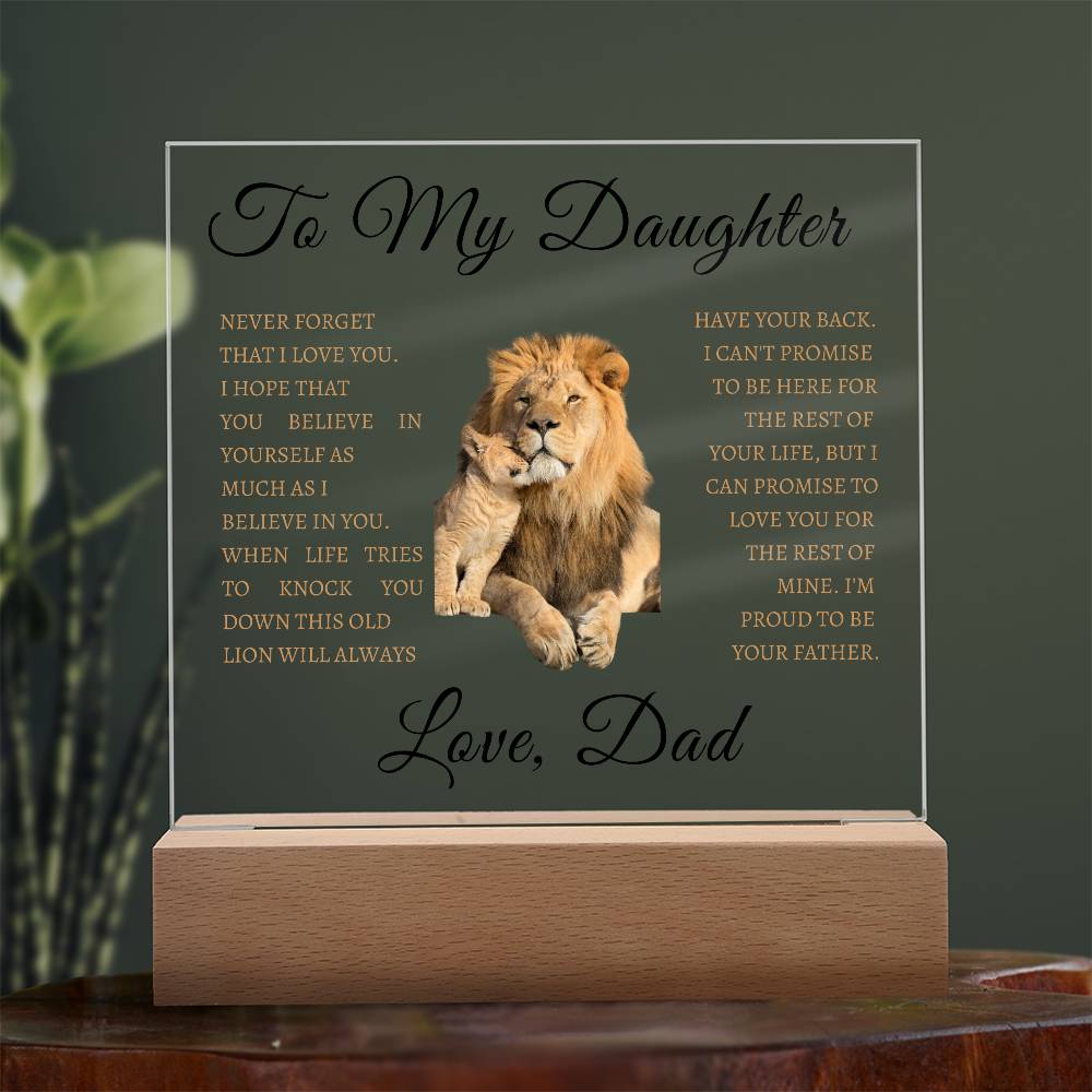 Proud to be your father | Acrylic Square Plaque | Gifts for Daughter