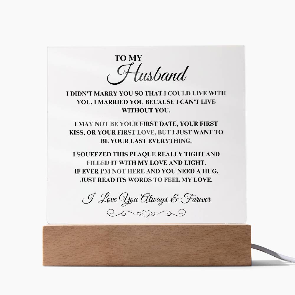 Squeezed this Plaque | Acrylic Square Plaque | Gifts for Husband