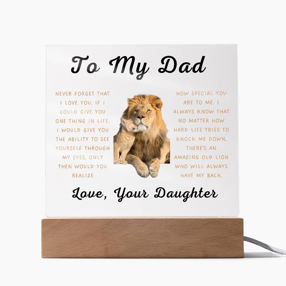 To my Dad | Acrylic Square Plaque | Gifts for Dad