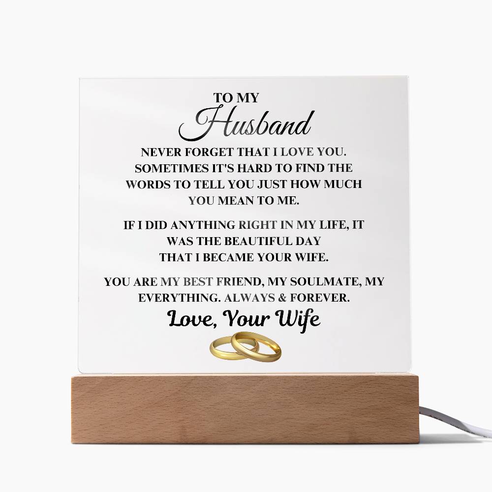 Became your Wife | Acrylic Square Plaque | Gifts for Husband