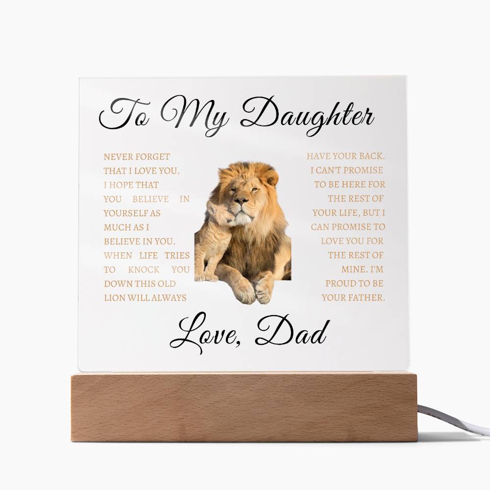 Proud to be your father | Acrylic Square Plaque | Gifts for Daughter