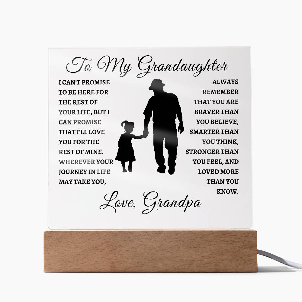 Love, Grandpa | Acrylic Square Plaque | Gifts for Granddaughter