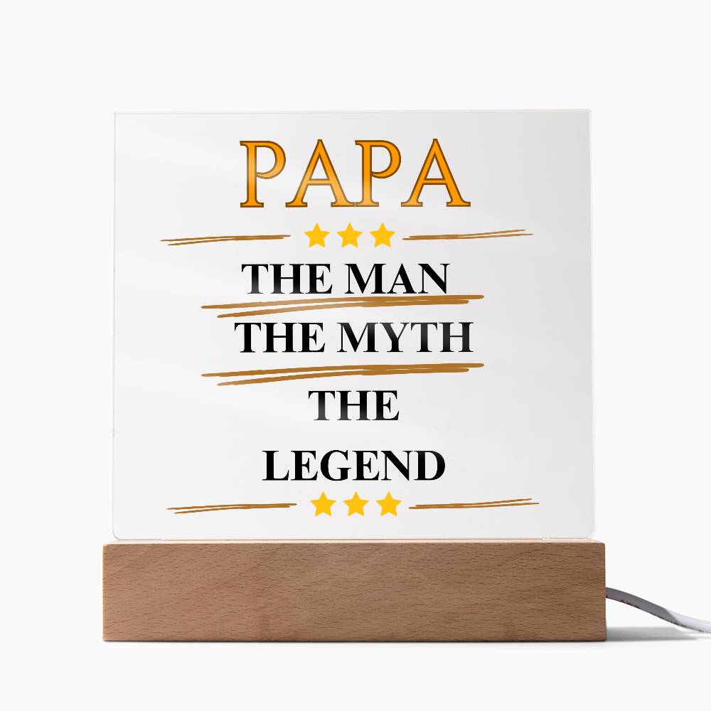 PAPA | Acrylic Square Plaque | Gifts for Dad