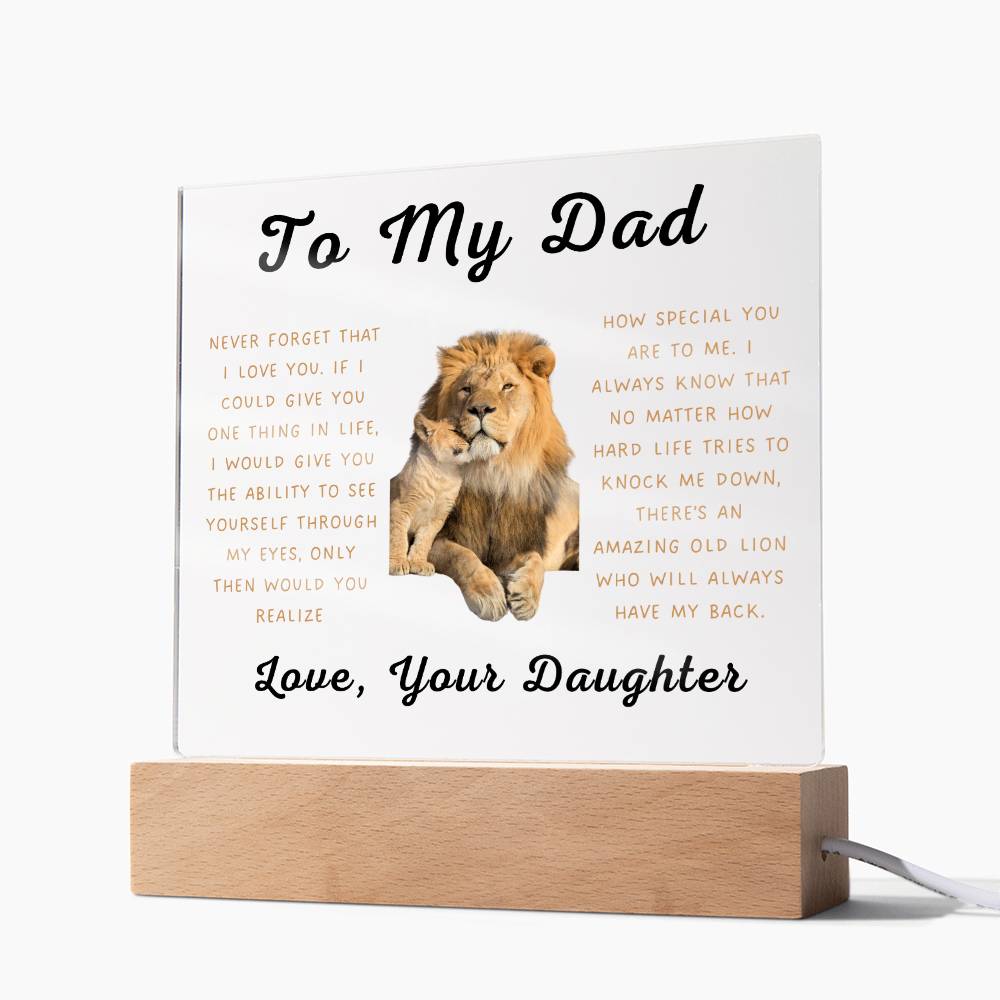 To my Dad | Acrylic Square Plaque | Gifts for Dad