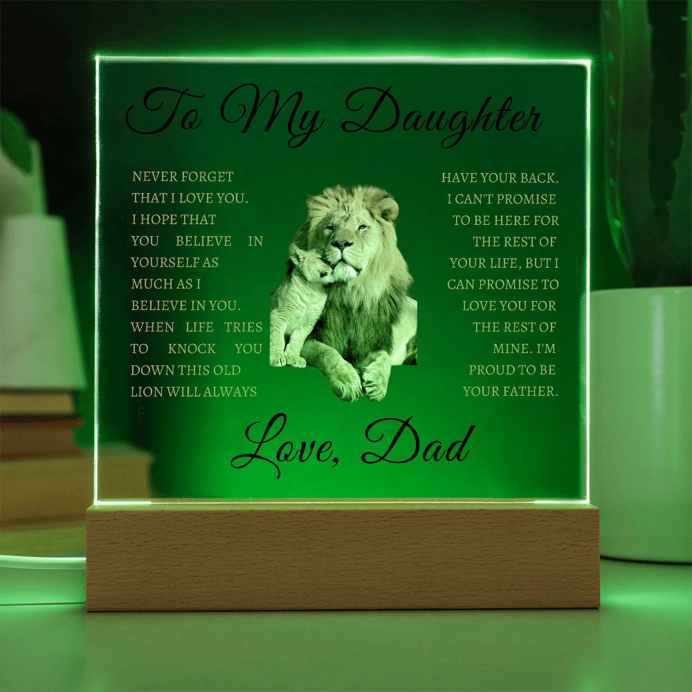 Proud to be your father | Acrylic Square Plaque | Gifts for Daughter