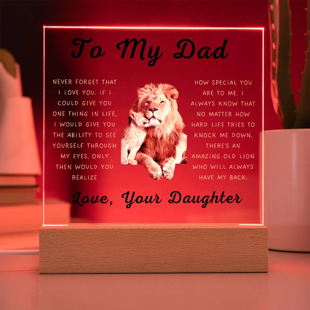 To my Dad | Acrylic Square Plaque | Gifts for Dad