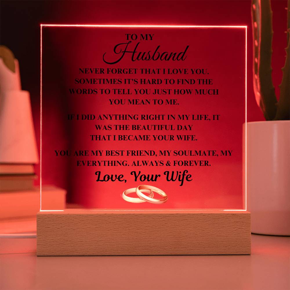 Became your Wife | Acrylic Square Plaque | Gifts for Husband