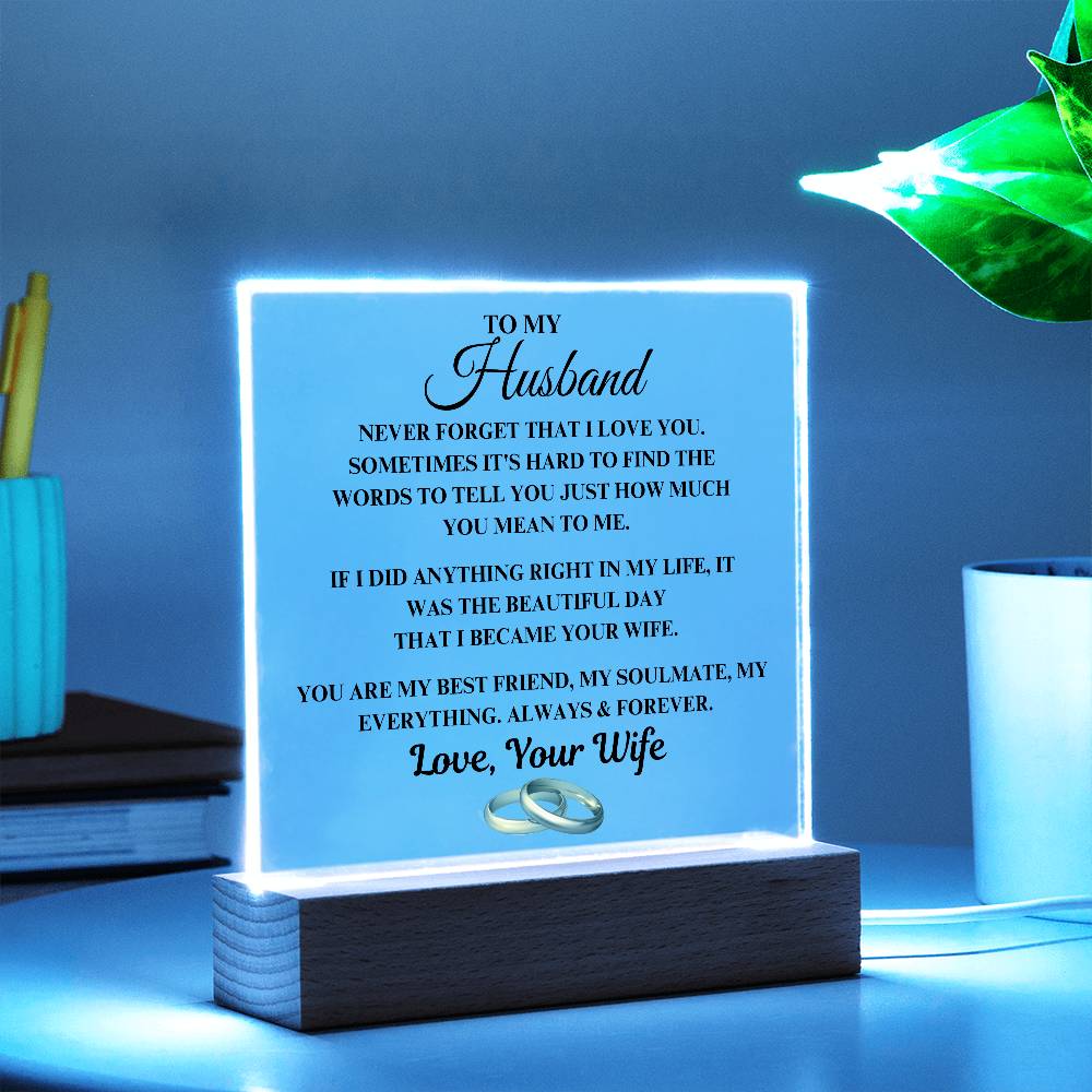 Became your Wife | Acrylic Square Plaque | Gifts for Husband