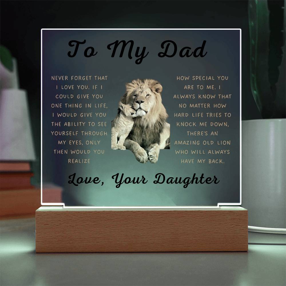 To my Dad | Acrylic Square Plaque | Gifts for Dad