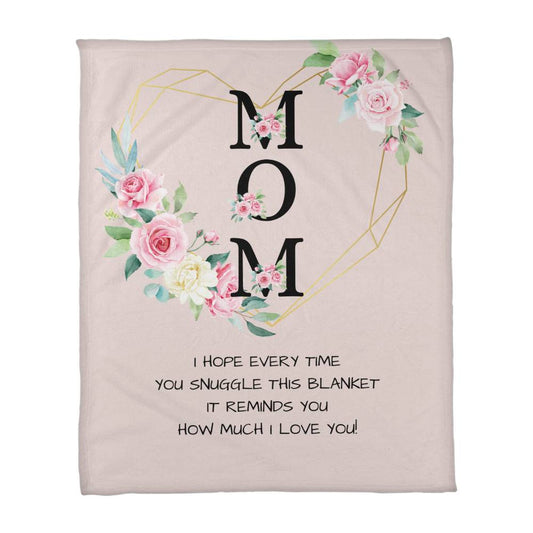 MOM | Coral Fleece Blanket  | Mother's Day Gift