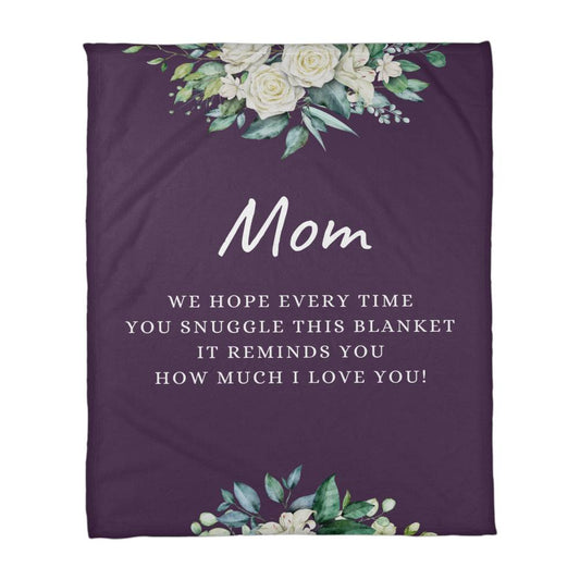 I Love you Mom | Coral Fleece Blanket | Mother's Day Gift