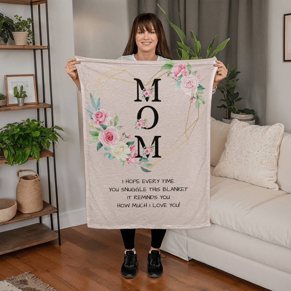 MOM | Coral Fleece Blanket  | Mother's Day Gift