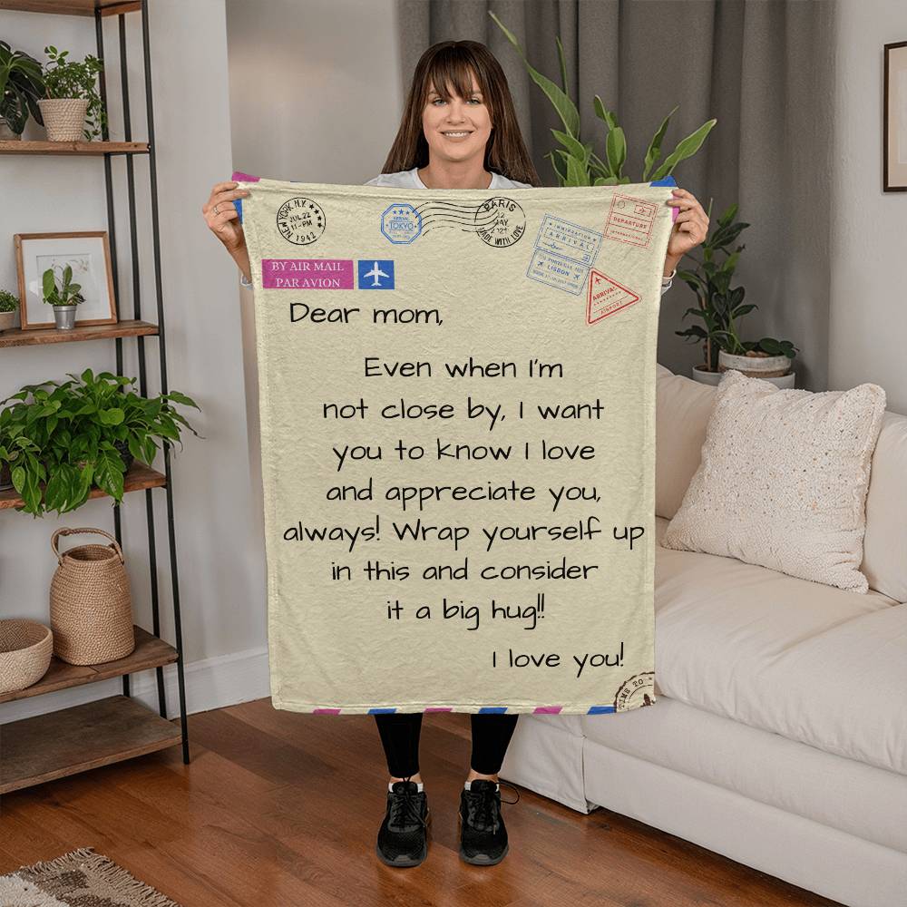 Dear Mom | Coral Fleece Blanket | Mother's Day Gift