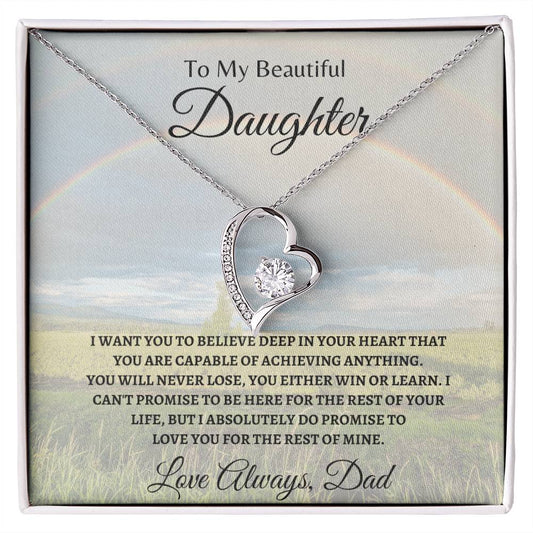 Love Daughter for the rest of mine | Forever Love Necklace | Gifts for Daughter