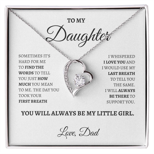 Dad will always be there | Forever Love Necklace | Gifts for Daughter