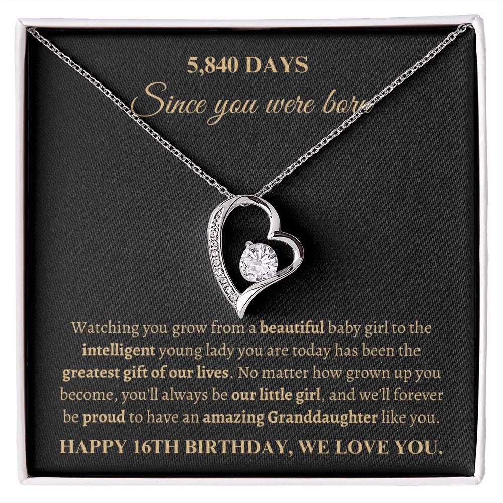 5,840 Days | Forever Love Necklace | Gifts for Granddaughter