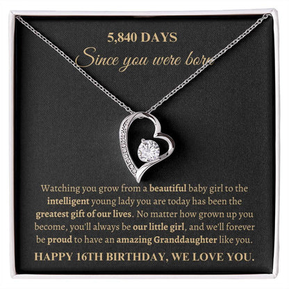 5,840 Days | Forever Love Necklace | Gifts for Granddaughter