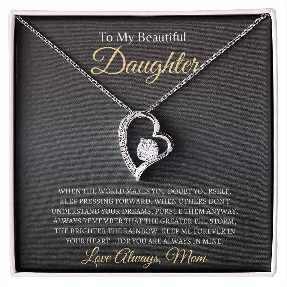 To My Beautiful Daughter | Forever Love Necklace | Gifts for Daughter