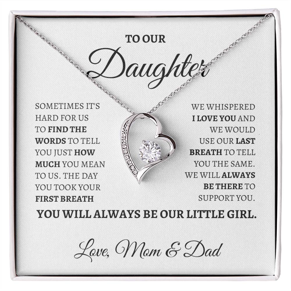 You will always be our Little Girl | Forever Love Necklace | Gifts for Daughter