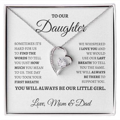 You will always be our Little Girl | Forever Love Necklace | Gifts for Daughter