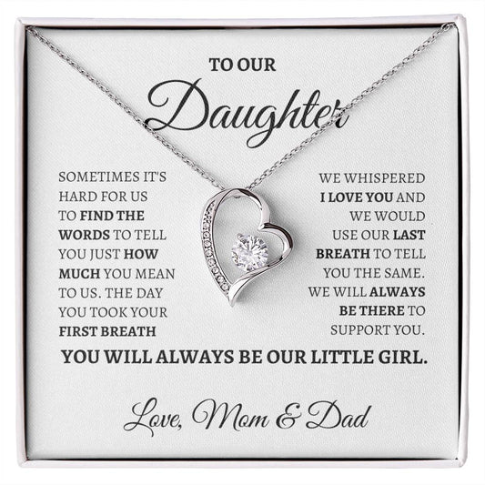 You will always be our Little Girl | Forever Love Necklace | Gifts for Daughter