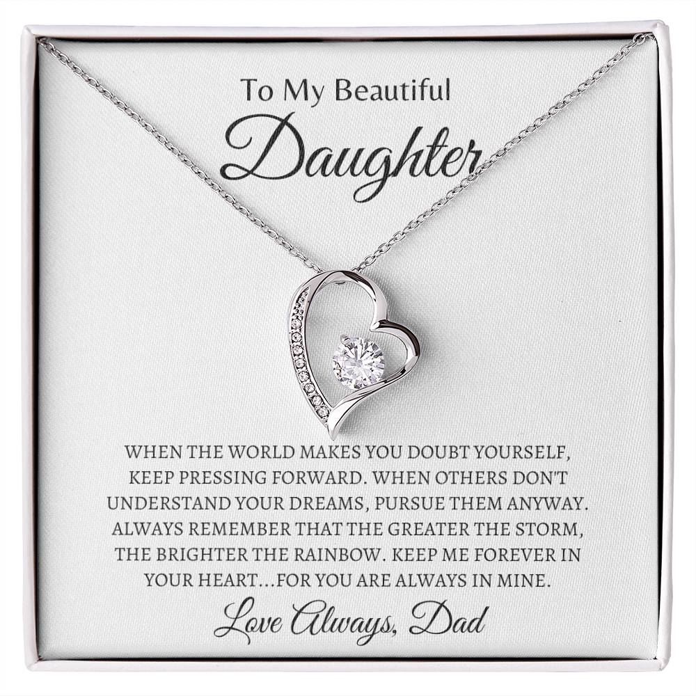 To My Beautiful Daughter | Forever Love Necklace | Gifts for Daughter