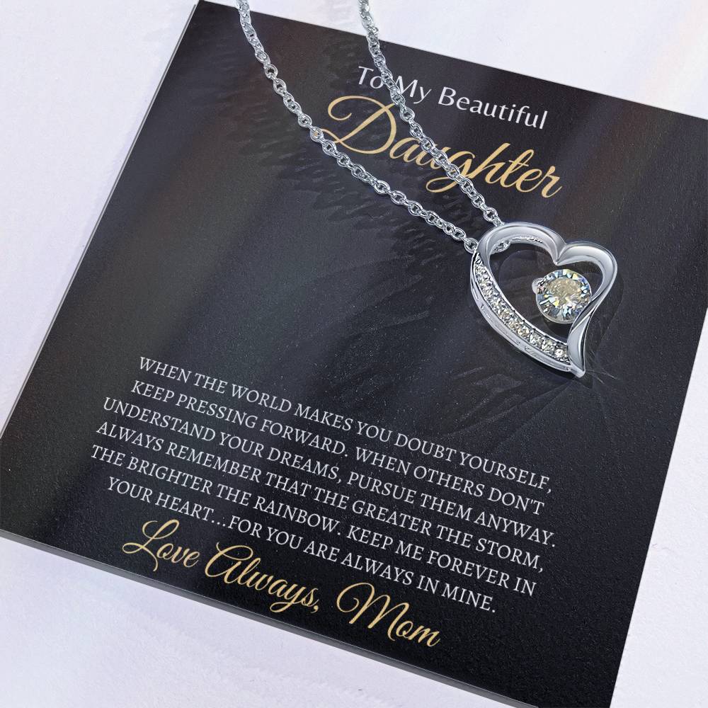 To My Beautiful Daughter | Forever Love Necklace | Gifts for Daughter