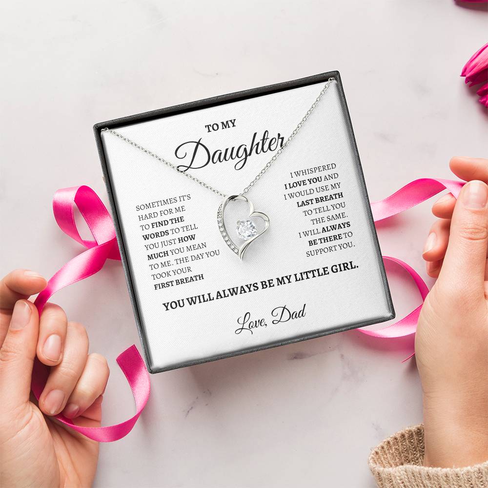 Dad will always be there | Forever Love Necklace | Gifts for Daughter