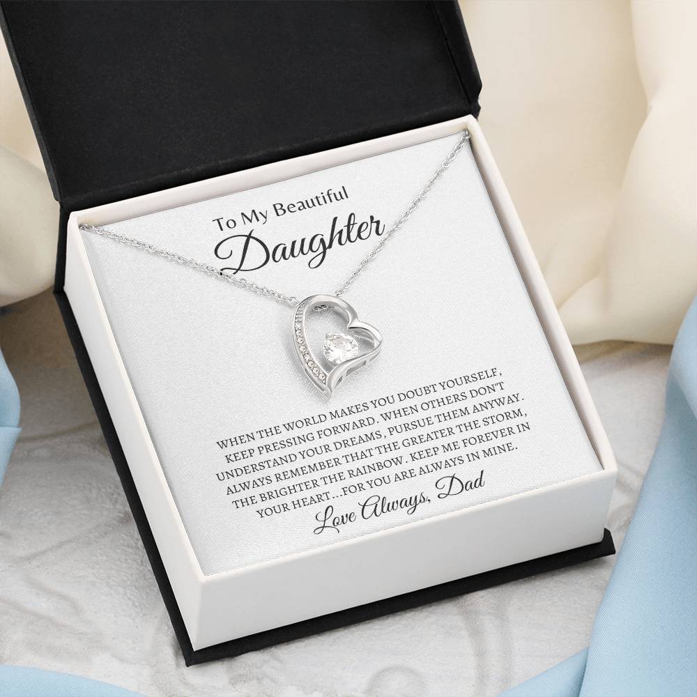 To My Beautiful Daughter | Forever Love Necklace | Gifts for Daughter