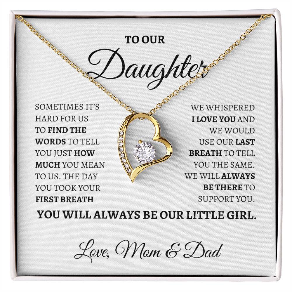 You will always be our Little Girl | Forever Love Necklace | Gifts for Daughter