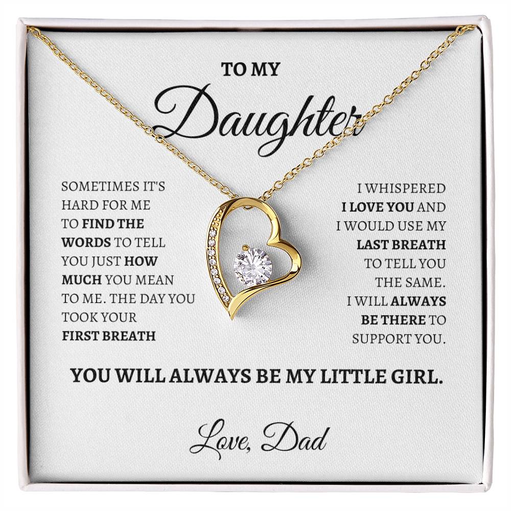 Dad will always be there | Forever Love Necklace | Gifts for Daughter