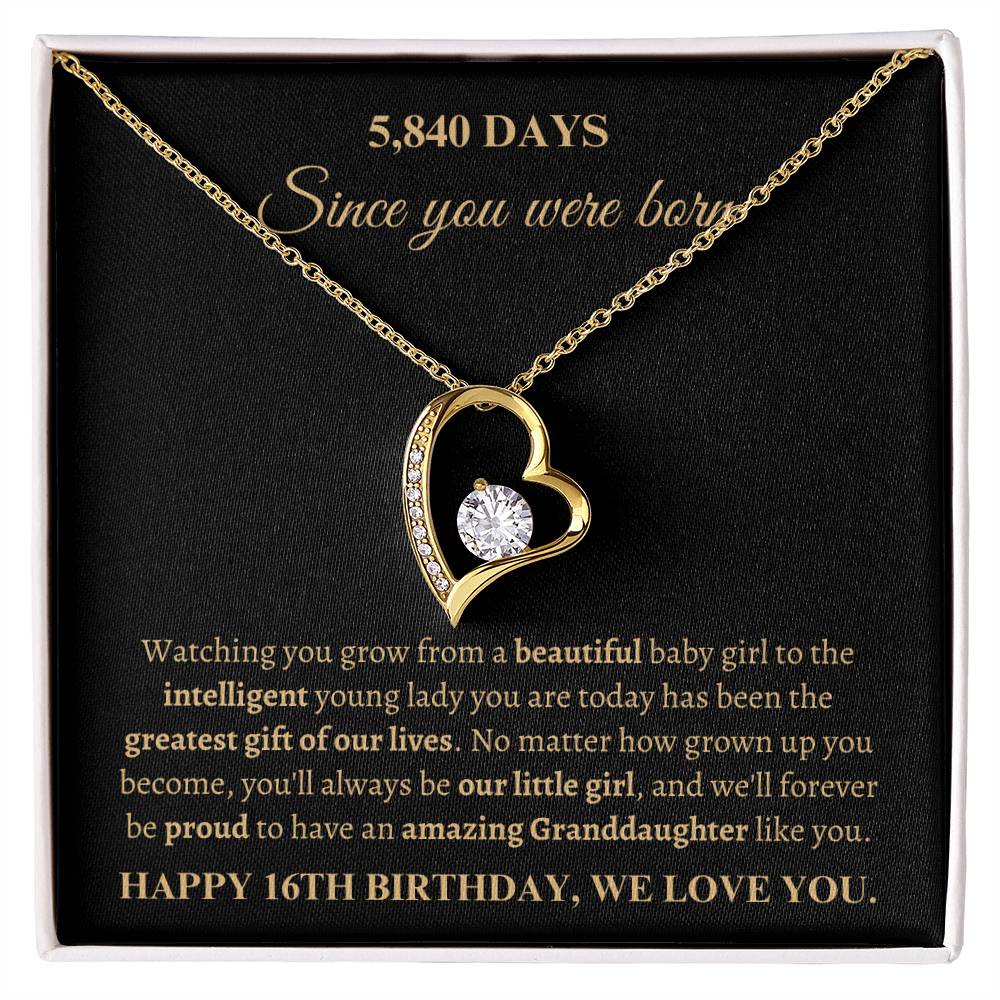 5,840 Days | Forever Love Necklace | Gifts for Granddaughter