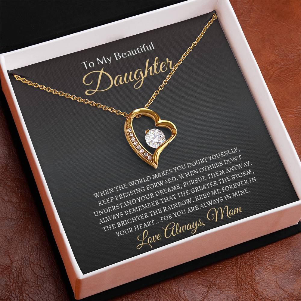 To My Beautiful Daughter | Forever Love Necklace | Gifts for Daughter