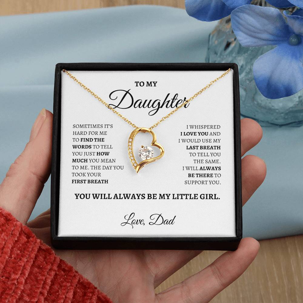 Dad will always be there | Forever Love Necklace | Gifts for Daughter