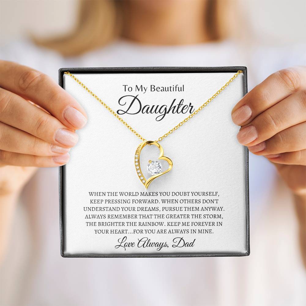 To My Beautiful Daughter | Forever Love Necklace | Gifts for Daughter